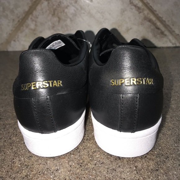 🆕Adidas Pure Lite Black Leather Superstar Sneaker - Picture 3 of 7